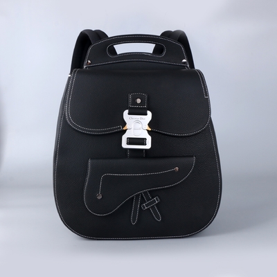 Ledernes Kalb Mann-Wesensmerkmale-Christian Dior Gallop Backpack Black Graineds