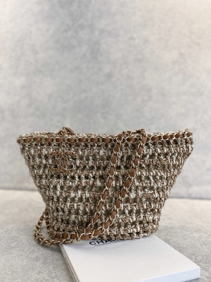 Cusomised brannte Bote-Bag 22P Chanel Straw Raffia Bag PU ein