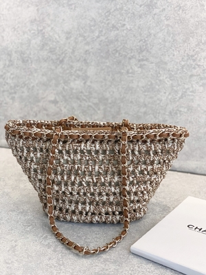 Cusomised brannte Bote-Bag 22P Chanel Straw Raffia Bag PU ein