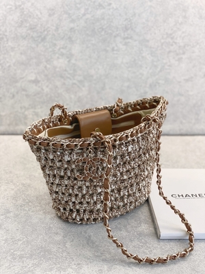 Cusomised brannte Bote-Bag 22P Chanel Straw Raffia Bag PU ein