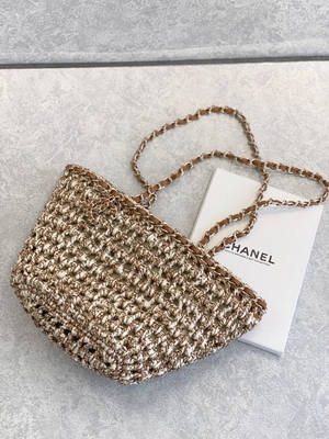 Cusomised brannte Bote-Bag 22P Chanel Straw Raffia Bag PU ein