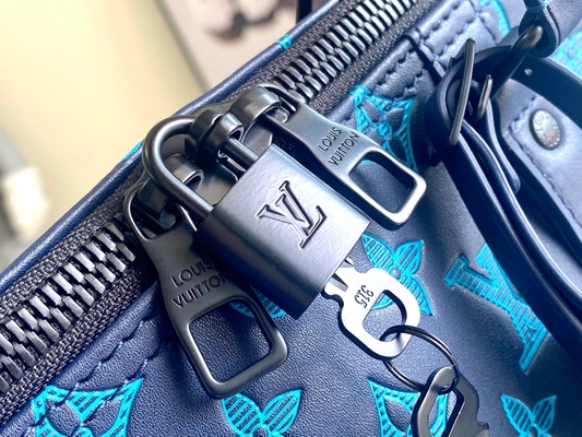 Blaue Boston die Tasche der großen gebrandmarkten Männer Taschen Keepall BANDOULIÈRE 50