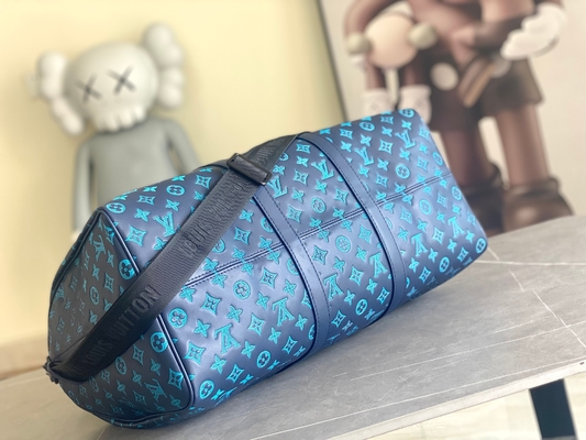 Blaue Boston die Tasche der großen gebrandmarkten Männer Taschen Keepall BANDOULIÈRE 50