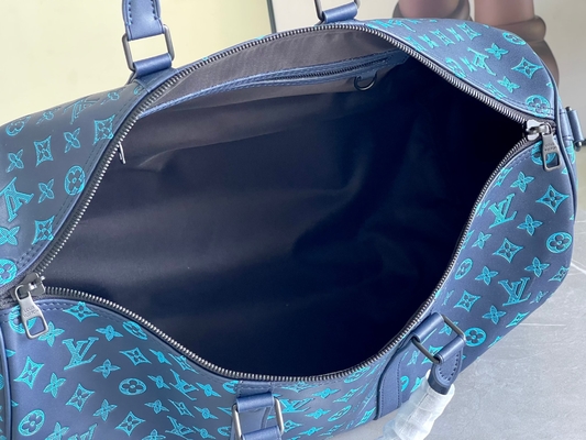 Blaue Boston die Tasche der großen gebrandmarkten Männer Taschen Keepall BANDOULIÈRE 50
