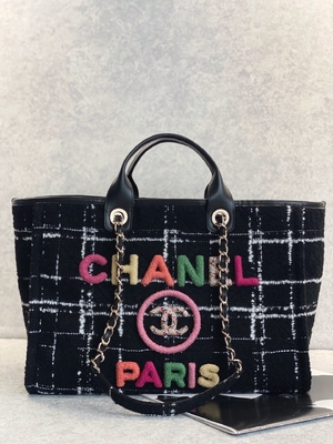 Gewohnheit 2022 Chanels Sotheby's brannte Regenbogen-Totalisator der Taschen-Tweed-Strand-Taschen-FW ein
