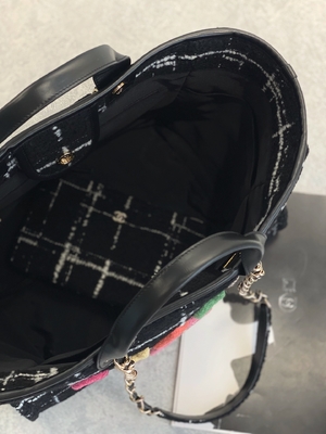 Gewohnheit 2022 Chanels Sotheby's brannte Regenbogen-Totalisator der Taschen-Tweed-Strand-Taschen-FW ein