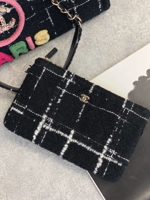 Gewohnheit 2022 Chanels Sotheby's brannte Regenbogen-Totalisator der Taschen-Tweed-Strand-Taschen-FW ein