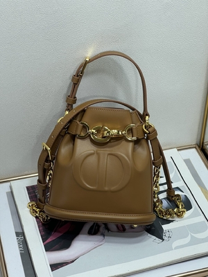 Prägeartige CD Christian Dior Sport Bag Calfskin C'est Dior Bag Gold Saddle