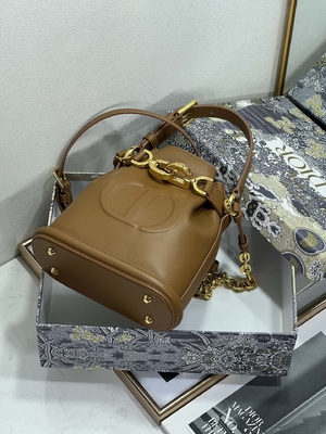 Prägeartige CD Christian Dior Sport Bag Calfskin C'est Dior Bag Gold Saddle