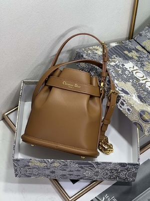 Prägeartige CD Christian Dior Sport Bag Calfskin C'est Dior Bag Gold Saddle