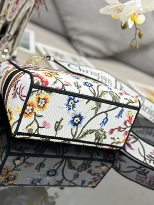 Mehrfarben-Taschen-Dior Mediums D Lite Petites Fleurs kundenspezifische eingebrannte Tasche