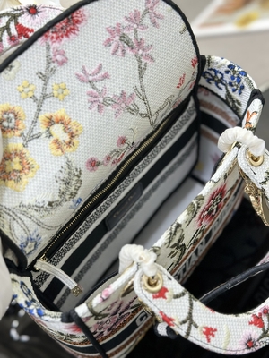 Mehrfarben-Taschen-Dior Mediums D Lite Petites Fleurs kundenspezifische eingebrannte Tasche