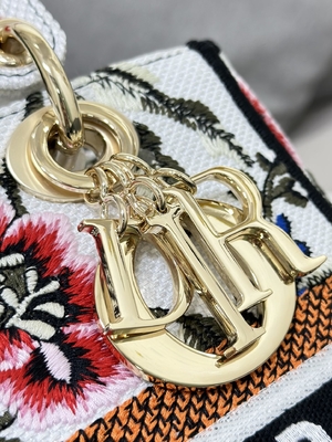 Mehrfarben-Taschen-Dior Mediums D Lite Petites Fleurs kundenspezifische eingebrannte Tasche