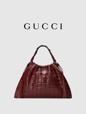6Inch brannte hochrote lederne Ordnung Preloved Tasche Diana Gucci Handbag ein
