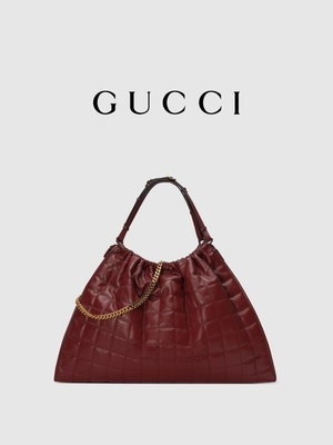 6Inch brannte hochrote lederne Ordnung Preloved Tasche Diana Gucci Handbag ein