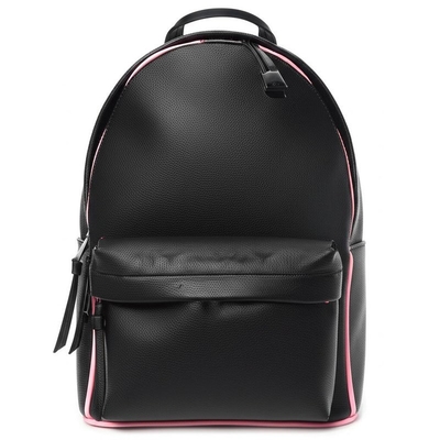 Designer Rucksack im Schwarz-Pink-Stil mit Leder-Monogramm Shadow Kalbsleder und verstaubarer Innentasche